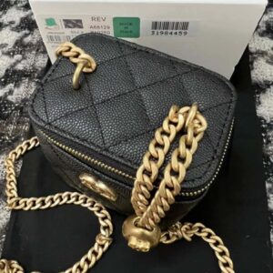 Chanel AP3203 Clutch With Chain Grained Calfskin Black