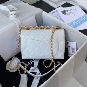 Chanel AS3011 Small Flap Bag Lambskin White