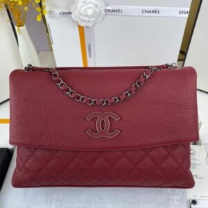 Chanel AS8095 Chanel Flap bag Calfskin Wine Red