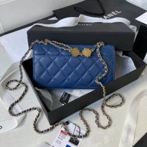 Chanel AP3426 Woc Mini Flap Bag Lambskin 17cm Blue