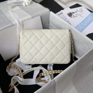 Chanel AS3108 Chanel Flap bag Grained Calfskin White