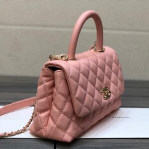 Chanel A92990 Medium Flap Bag With Top Handle Bag Pink