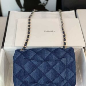 Chanel A69900 Mini Flap Bag Denim Blue 1116 Gold