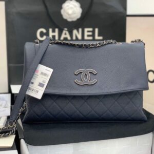 Chanel AS8095 Chanel Flap bag Calfskin Navy blue