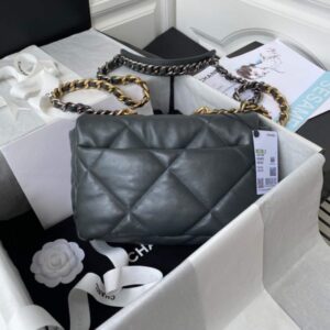 Chanel As1160 Chanel 19 Handbag Flap Lambskin B04852 94305 Navy Blue