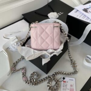 Chanel AP2718 Small Vanity With Chain Calfskin Pink