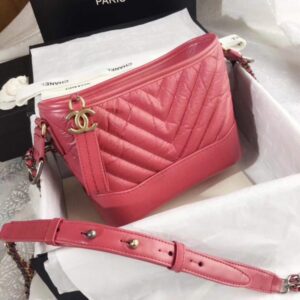Chanel AS0865 Chanel's Gabrielle Kleine Hobo Tasche V gird Pulm Glattes Kalbsleder